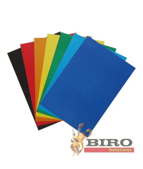 Carton colorat SMART LINE, A4, 7 culori - 7 foi, 200g/m2 ZIBI